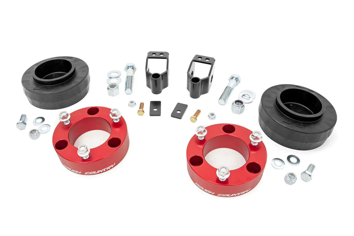 3 Inch Lift Kit | X-REAS | RR Spacers | Red | Toyota 4Runner 4WD (2003-2009) by Rough Country