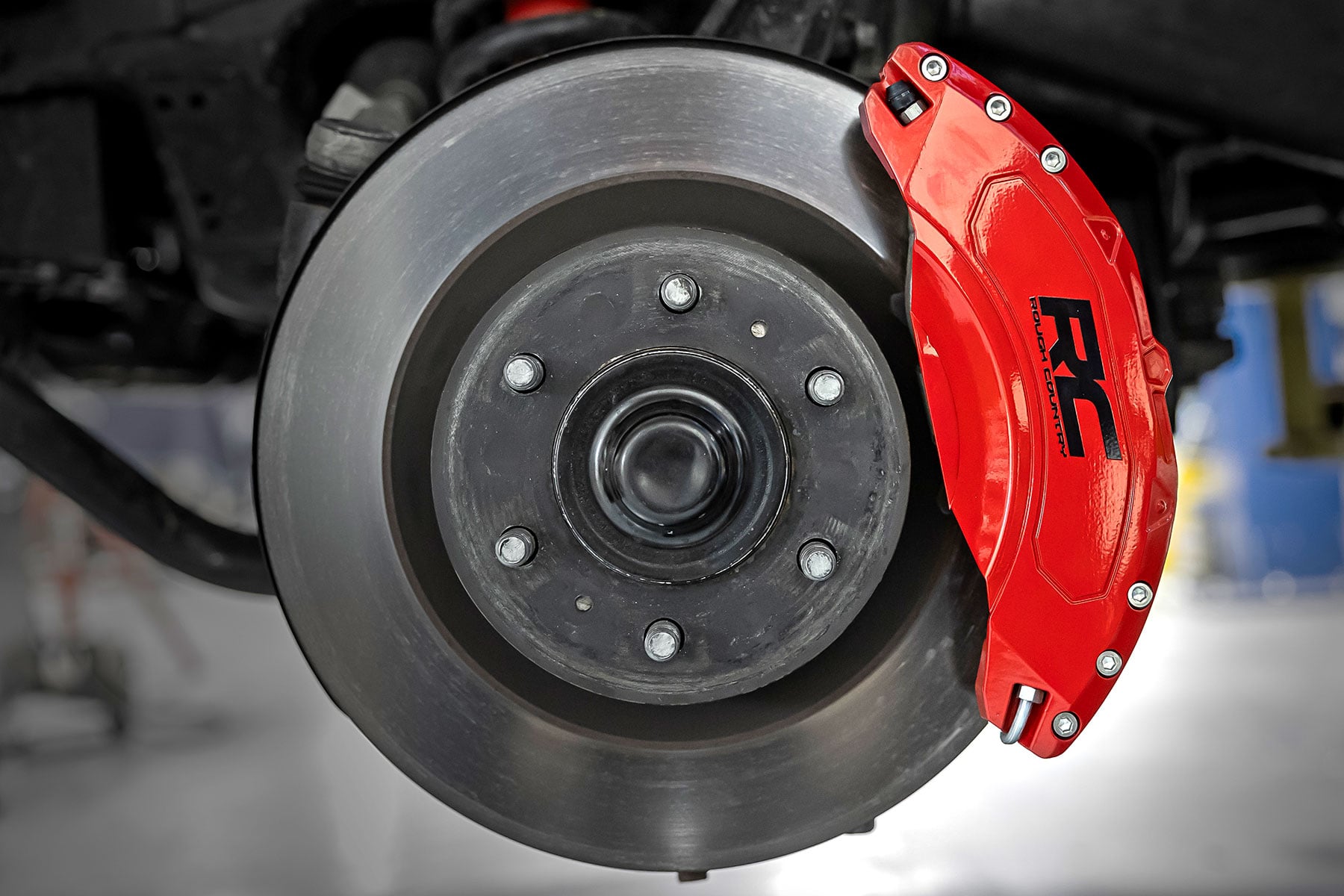 Caliper Covers | Front and Rear | Red | Toyota Tundra 2WD/4WD (2022-2026) by Rough Country
