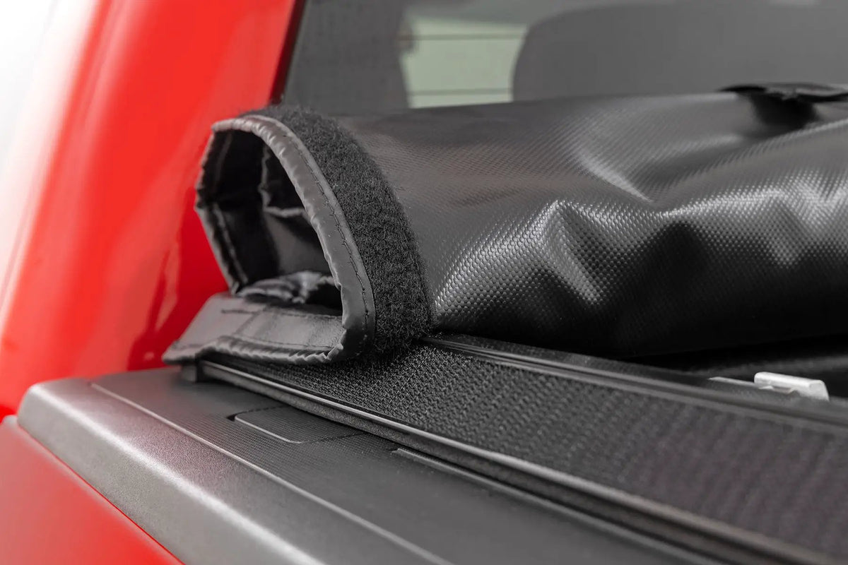 Soft Roll Up Bed Cover | 6'7" Bed | Chevy/GMC 1500/2500HD/3500HD (14-19 & Classic) by Rough Country