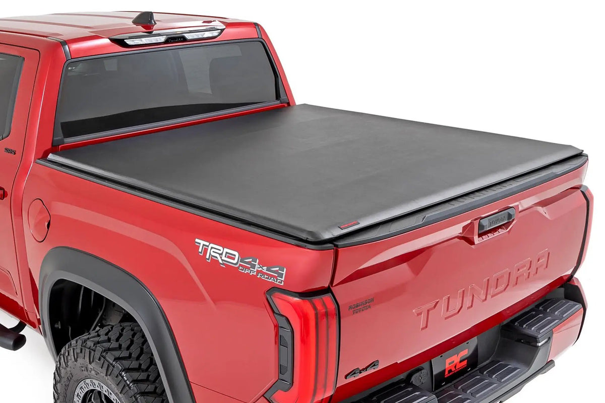 Soft Roll Up Bed Cover | 5'7" Bed | Toyota Tundra 2WD/4WD (2022-2026) by Rough Country
