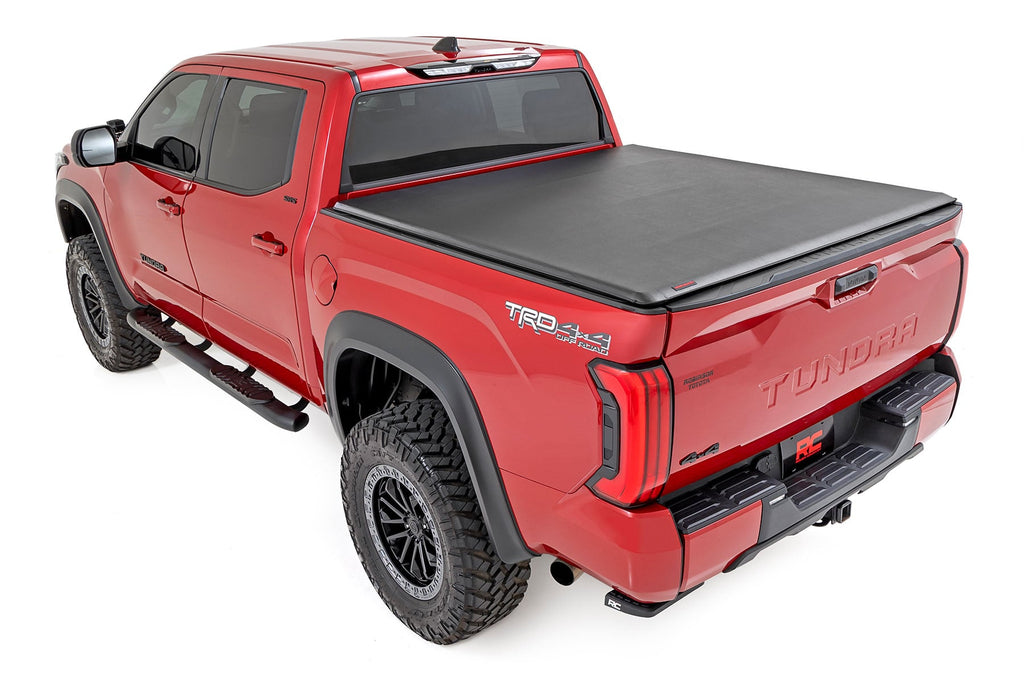 Soft Roll Up Bed Cover | 6'7" Bed | Toyota Tundra 2WD/4WD (2022-2026) by Rough Country