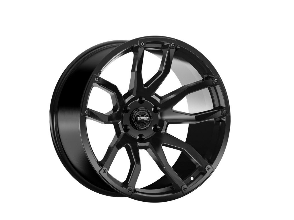 Torque Impact | Satin Black | 20x9 | 6x5.5 | -12mm by Rough Country