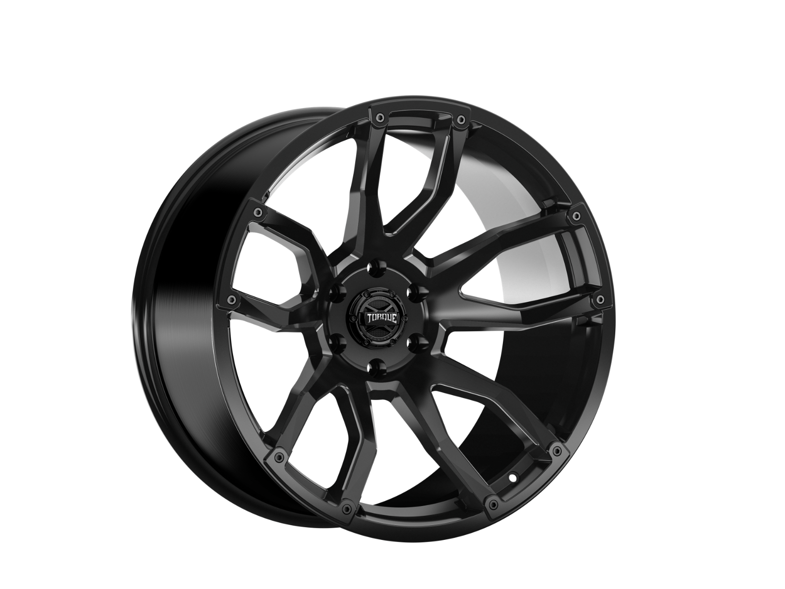 Torque Impact | Satin Black | 20x9 | 6x5.5 | -12mm by Rough Country