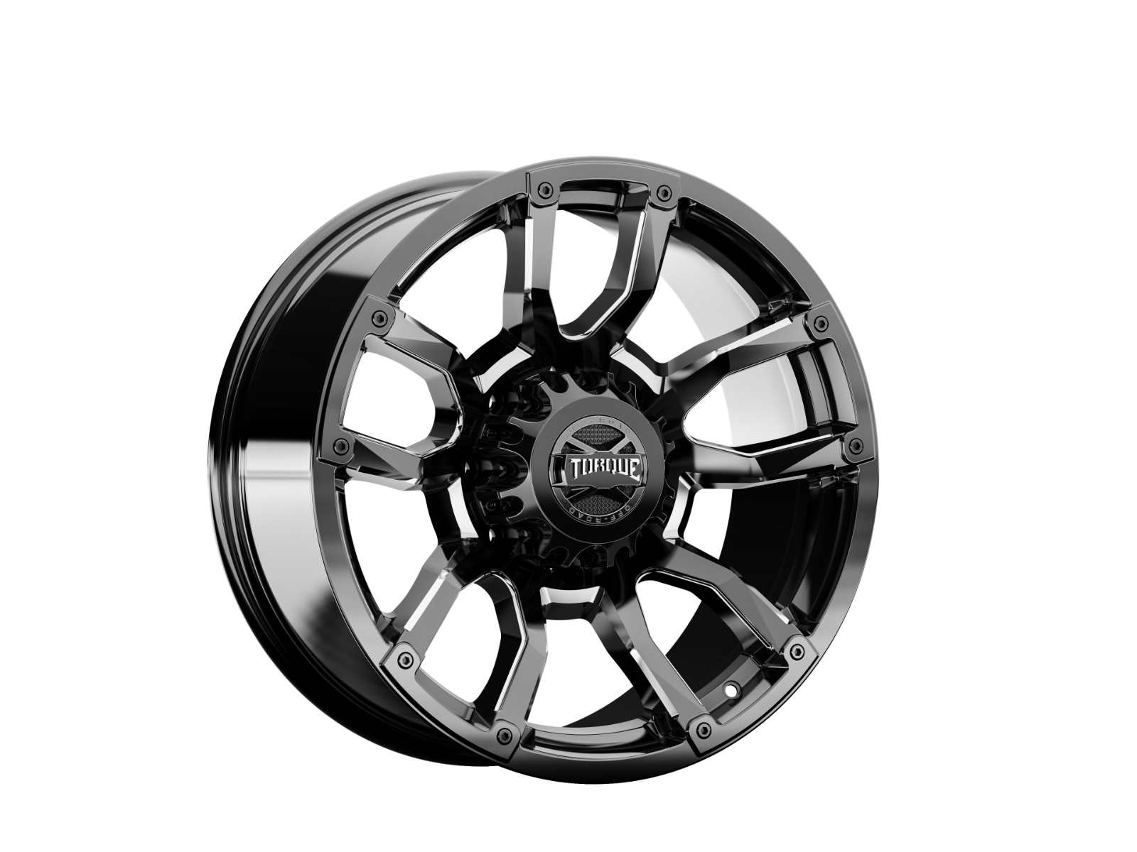 Torque Impact | Gloss Black w/Milled Accents | 20x9 | 8x180 | 0mm by Rough Country