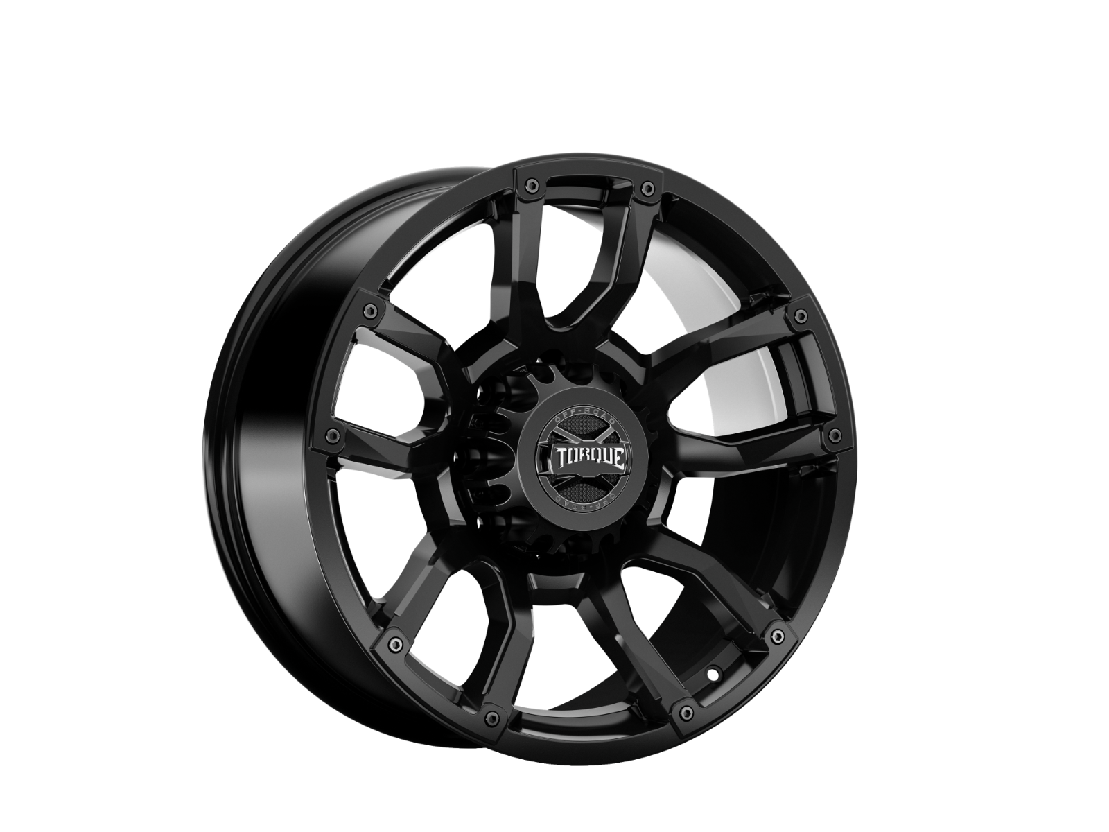 Torque Impact | Satin Black | 20x9 | 8x180 | 0mm by Rough Country