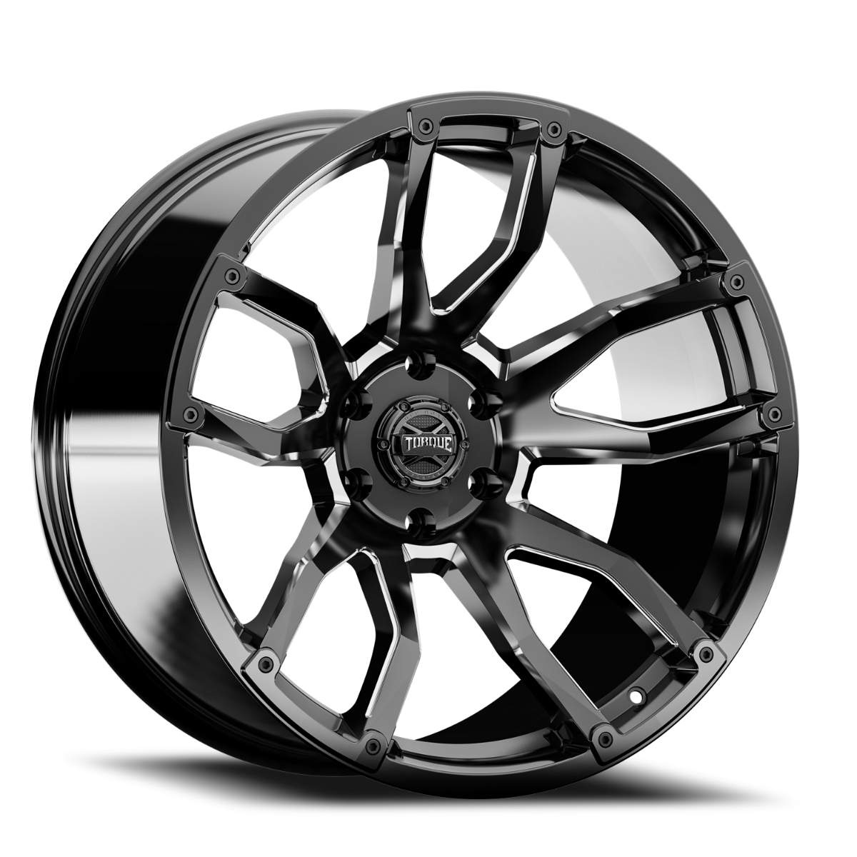 Torque Impact | Gloss Black w/Milled Accents | 20x9 | 6x5.5 | -12mm by Rough Country