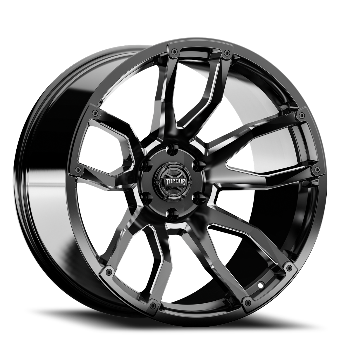 Torque Impact | Gloss Black w/Milled Accents | 20x9 | 8x180 | 0mm by Rough Country