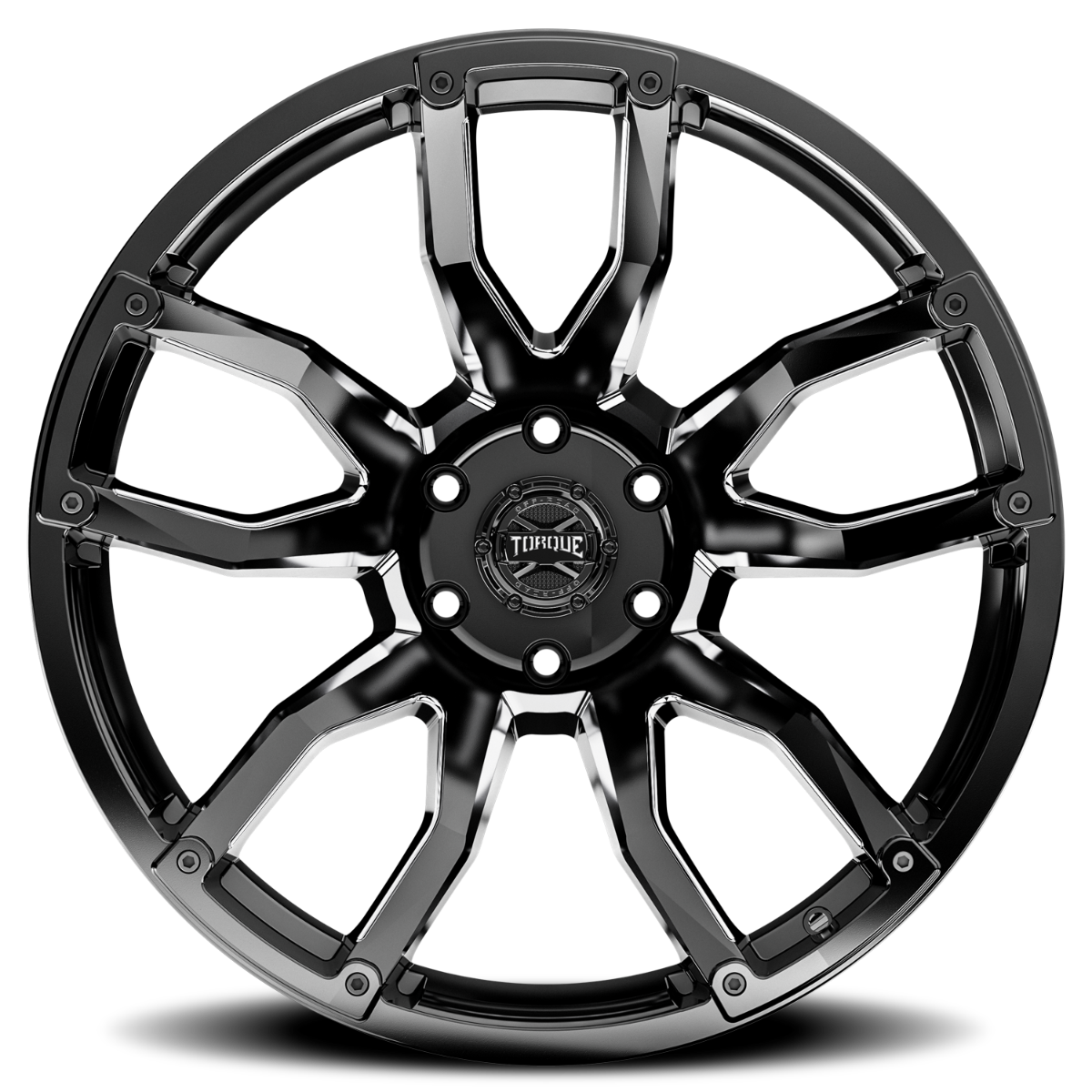 Torque Impact | Gloss Black w/Milled Accents | 20x9 | 8x180 | 0mm by Rough Country