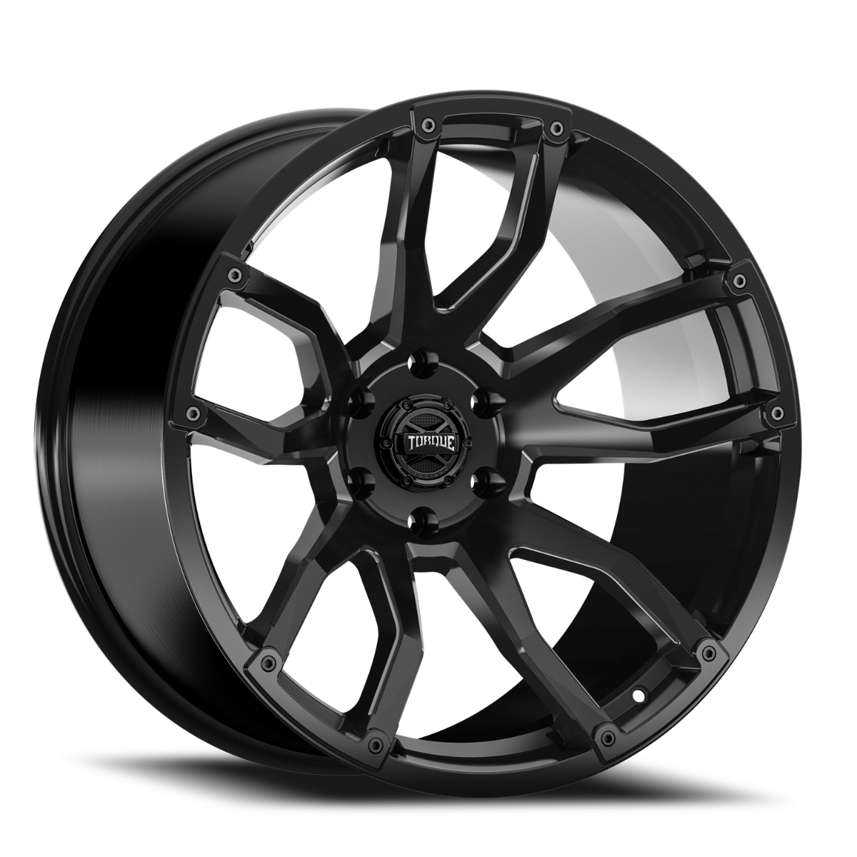 Torque Impact | Satin Black | 20x9 | 8x180 | 0mm by Rough Country