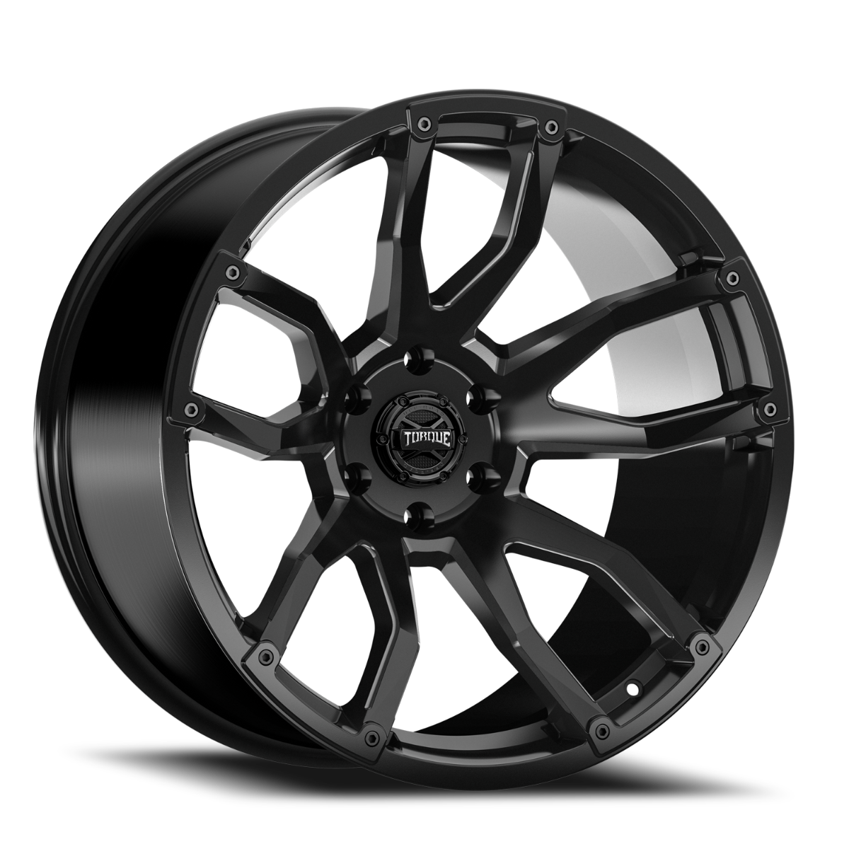Torque Impact | Satin Black | 20x9 | 8x180 | 0mm by Rough Country