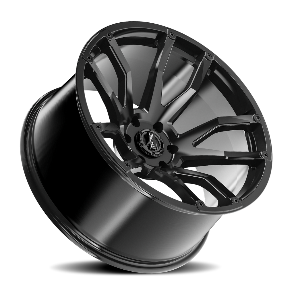 Torque Impact | Satin Black | 20x9 | 8x180 | 0mm by Rough Country