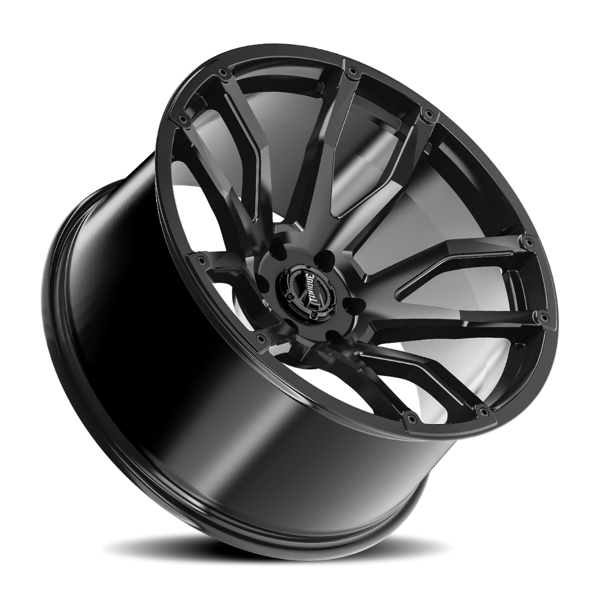 Torque Impact | Satin Black | 20x9 | 8x180 | 0mm by Rough Country