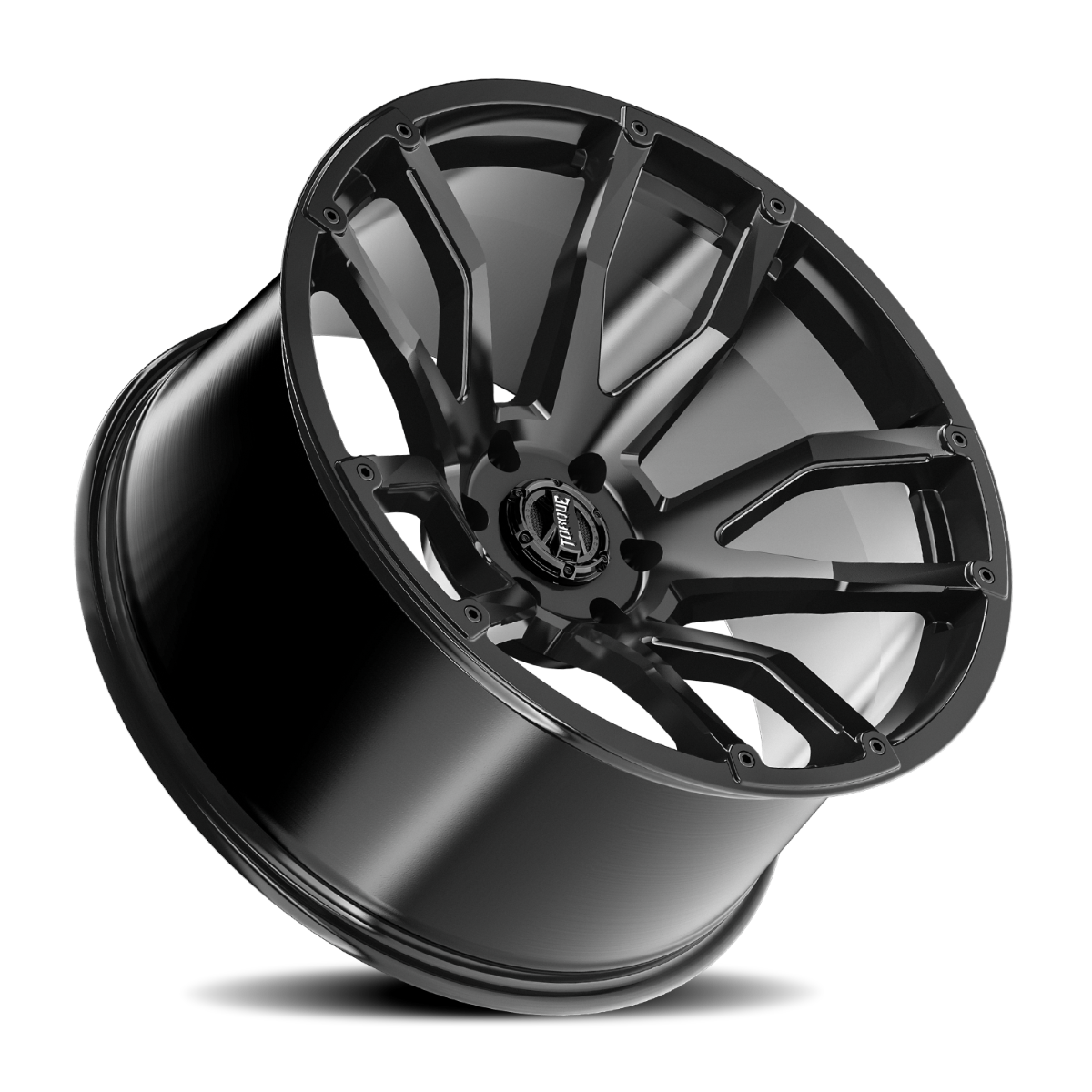 Torque Impact | Satin Black | 20x9 | 8x180 | 0mm by Rough Country