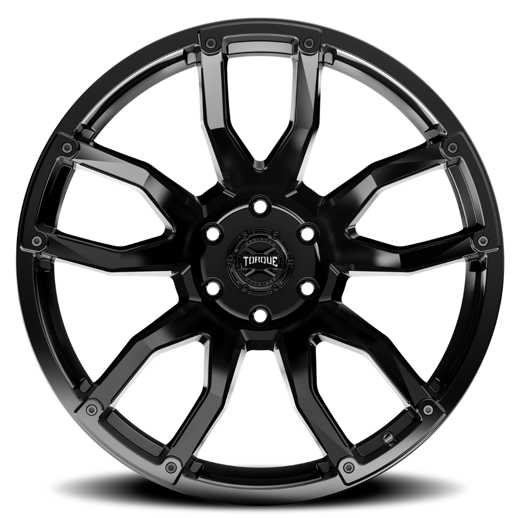 Torque Impact | Satin Black | 20x9 | 8x180 | 0mm by Rough Country