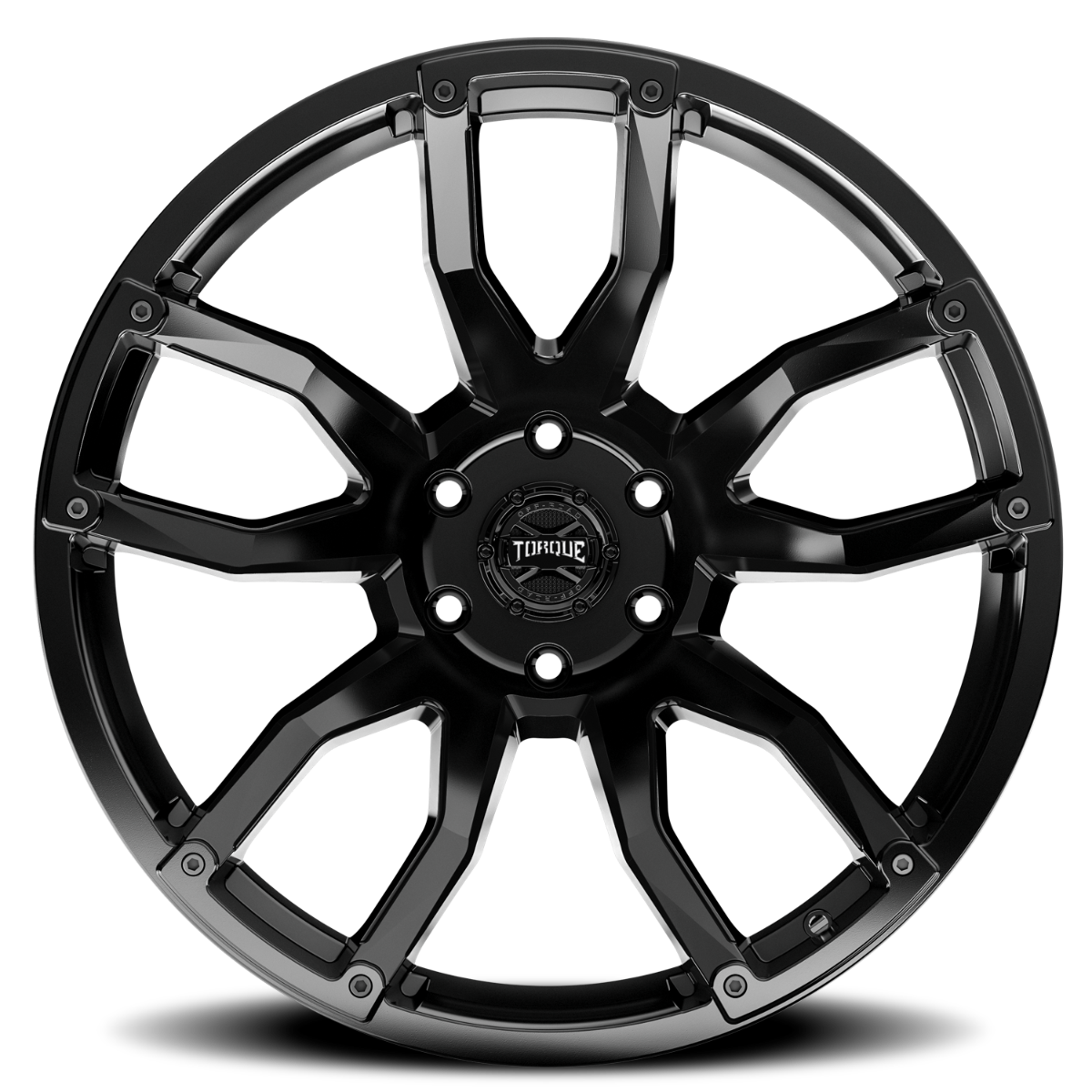 Torque Impact | Satin Black | 20x9 | 8x180 | 0mm by Rough Country