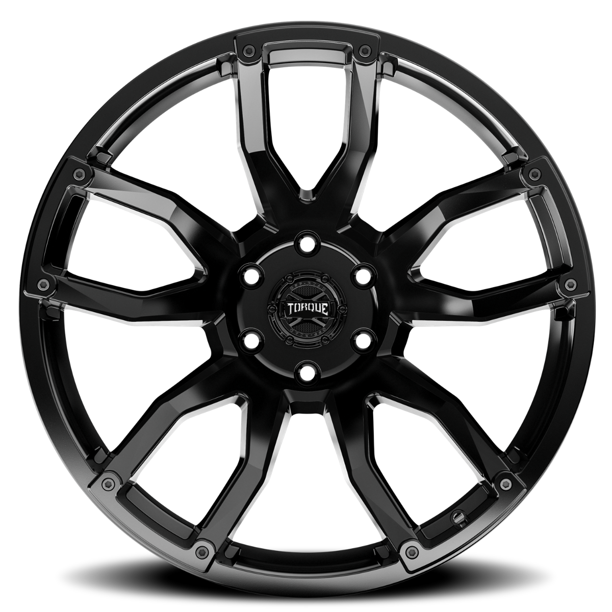 Torque Impact | Satin Black | 20x9 | 8x180 | 0mm by Rough Country
