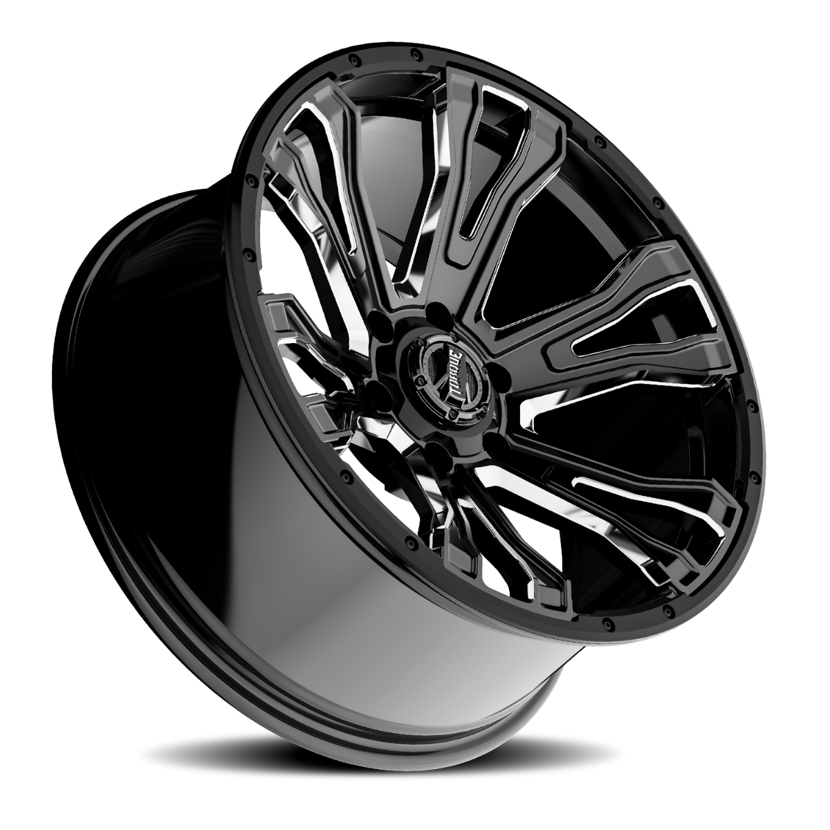 Torque Prime | Gloss Black w/Milled Accent | 20x9 | 6x5.5 | -12mm by Rough Country