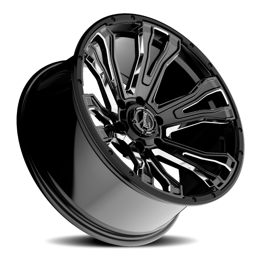 Torque Prime | Gloss Black w/Milled Accent | 20x9 | 6x5.5 | -12mm