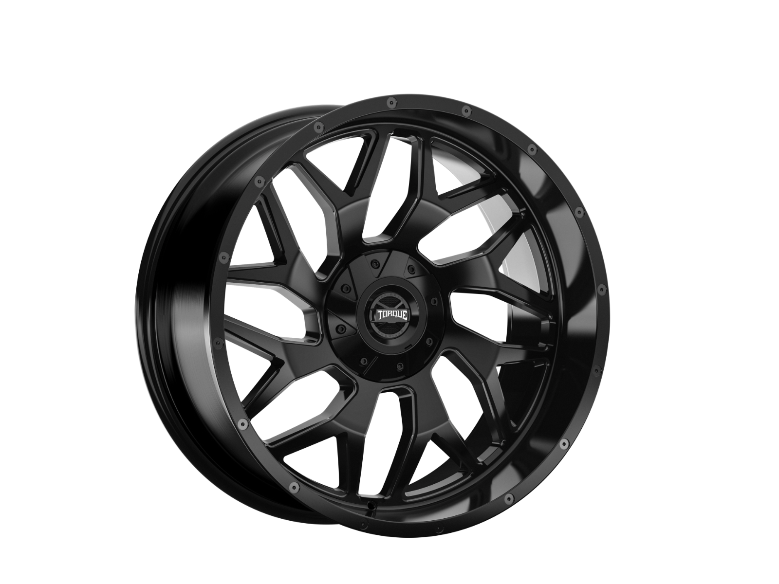 Torque Vortex | Satin Black | 20x9 | 6x5.5/6x135 | -12mm by Rough Country