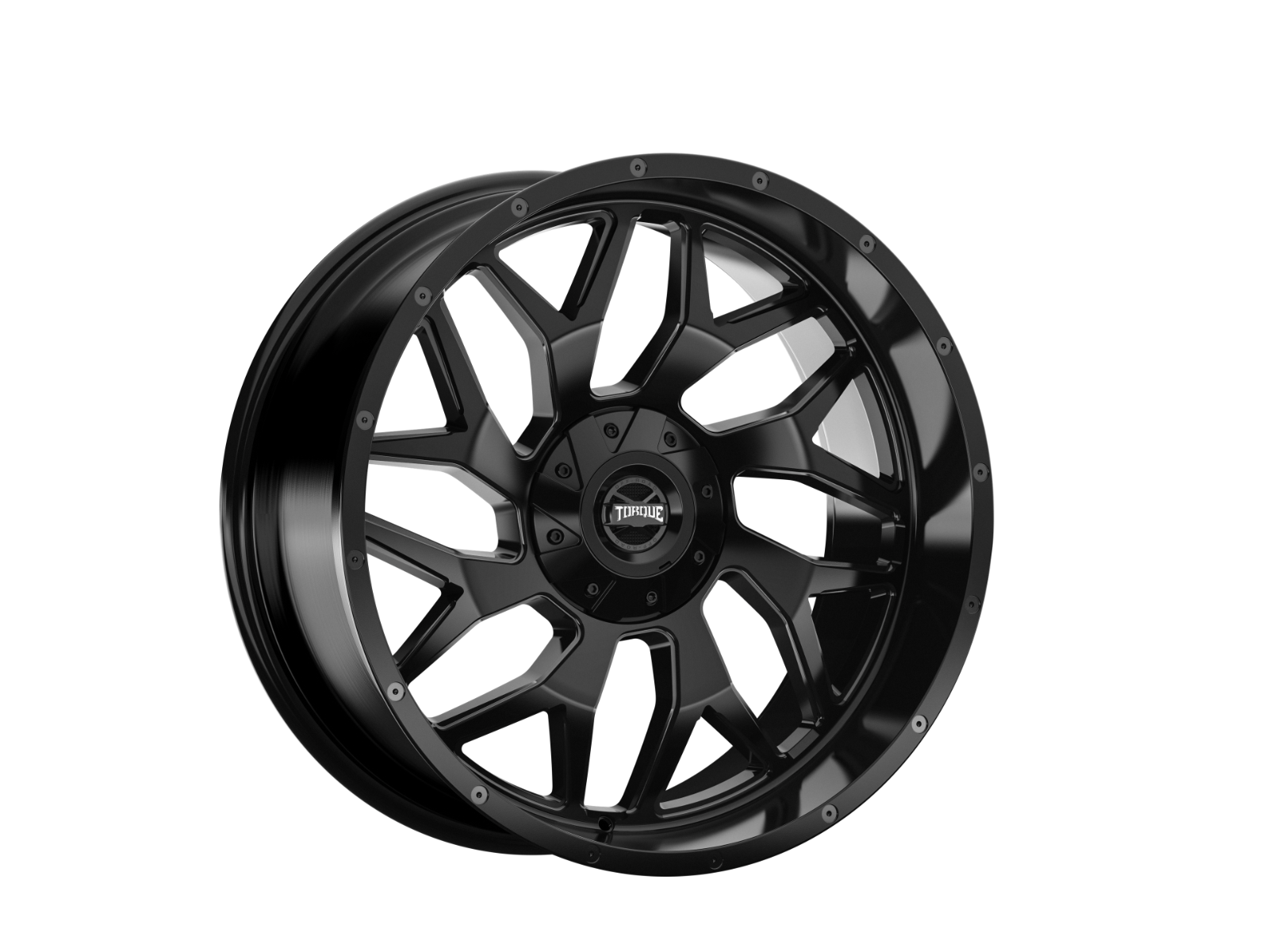 Torque Vortex | Satin Black | 20x9 | 6x5.5/6x135 | -12mm by Rough Country