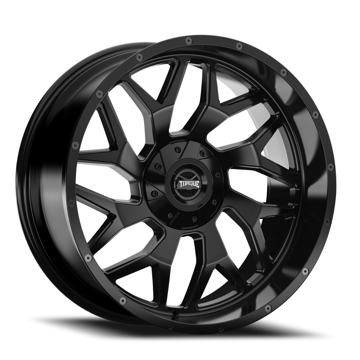 Torque Vortex | Satin Black | 20x9 | 6x5.5/6x135 | -12mm by Rough Country
