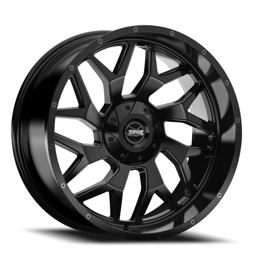 Torque Vortex | Satin Black | 20x9 | 6x5.5/6x135 | -12mm by Rough Country