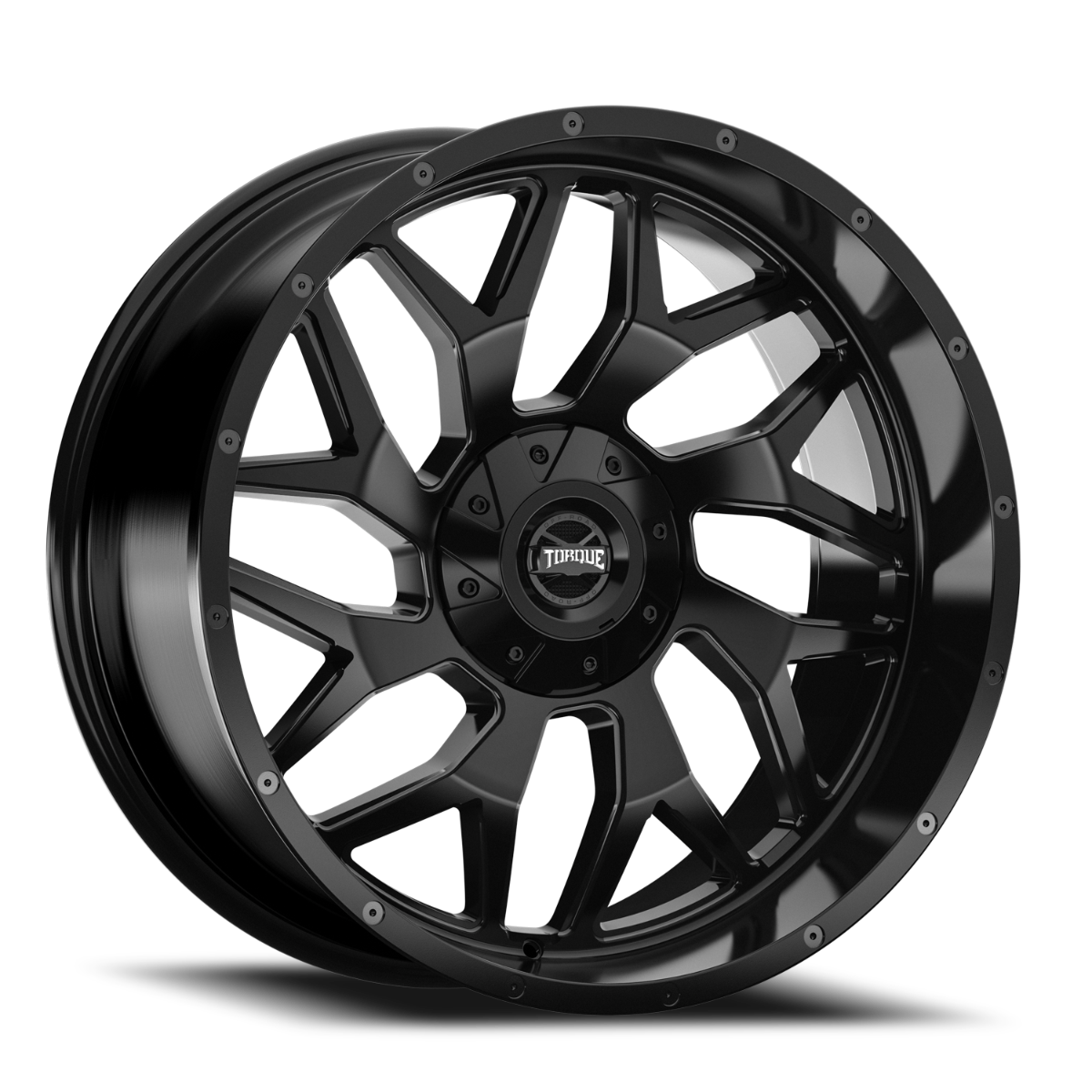 Torque Vortex | Satin Black | 20x9 | 6x5.5/6x135 | -12mm by Rough Country