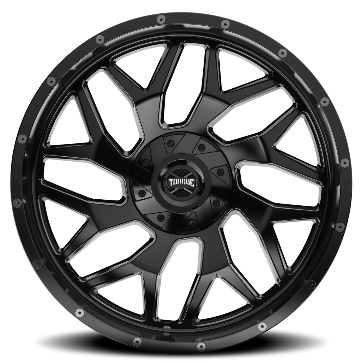 Torque Vortex | Satin Black | 20x9 | 6x5.5/6x135 | -12mm by Rough Country