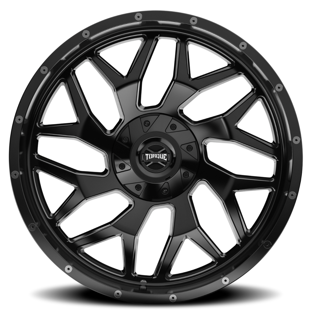 Torque Vortex | Satin Black | 20x9 | 6x5.5/6x135 | -12mm by Rough Country