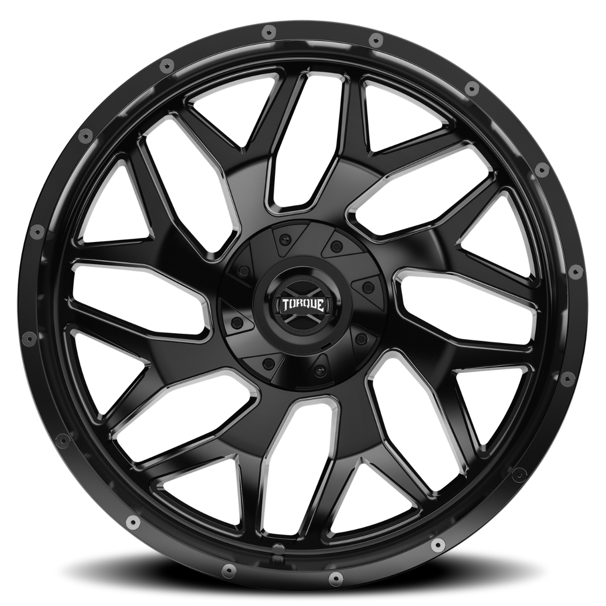 Torque Vortex | Satin Black | 20x9 | 6x5.5/6x135 | -12mm by Rough Country