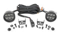 LED Light Kit | Ditch Mount | 3.5" Black Round Pair | Amber DRL | Ford Bronco (21-26) by Rough Country