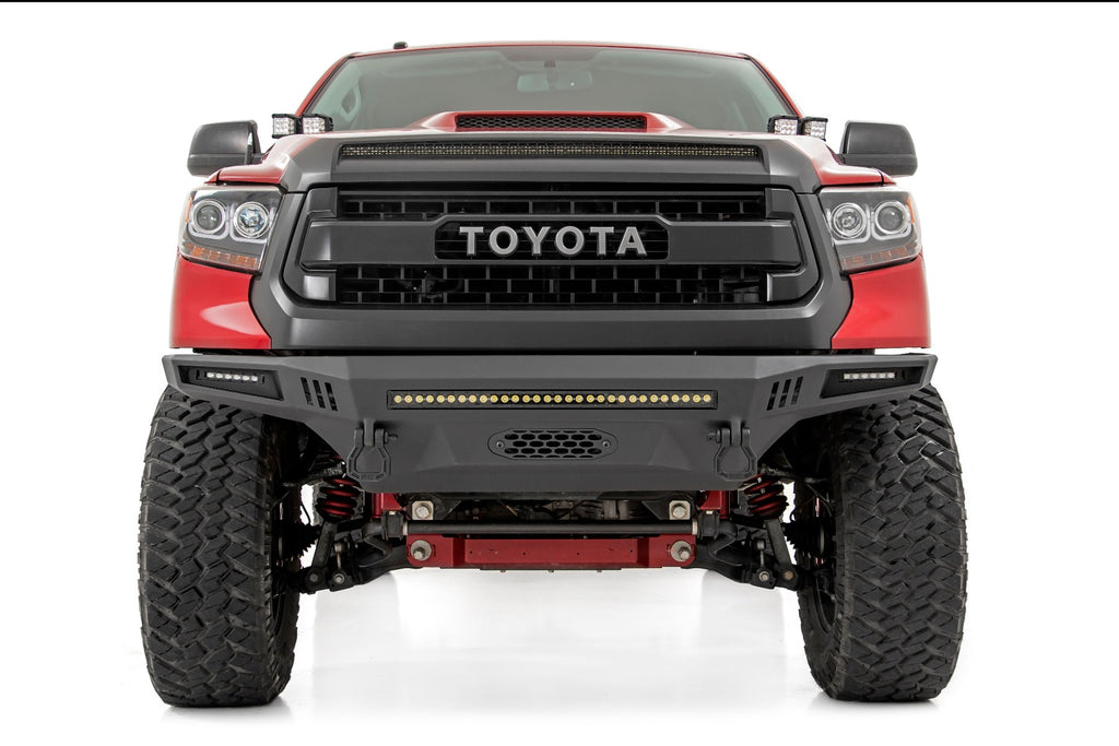 LED Light Kit | Hood Bulge | 40" White/Amber Strip | Toyota Tundra (14-21) by Rough Country