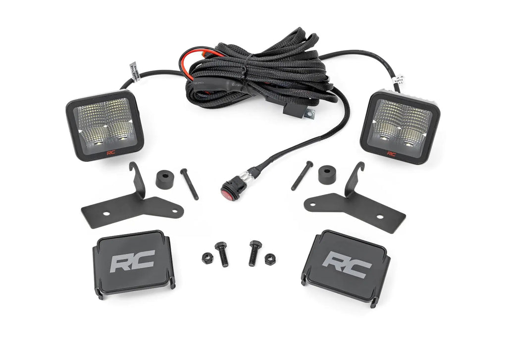 LED Light Kit | Hinge Mount | 2" Spectrum Pair | Jeep Gladiator JT/Wrangler JL (18-26) by Rough Country