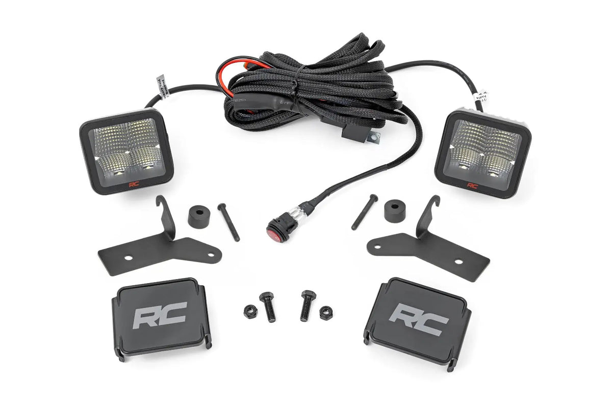 LED Light Kit | Hinge Mount | 2" Spectrum Pair | Jeep Gladiator JT/Wrangler JL (18-26) by Rough Country