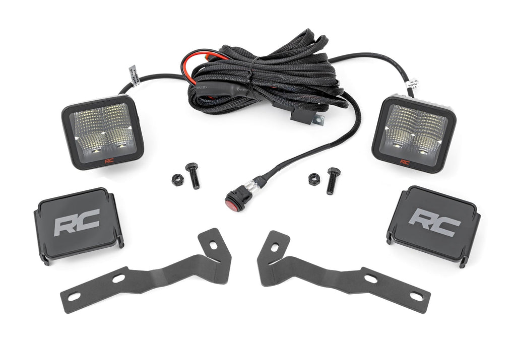 LED Light Kit | Ditch Mount | 2" Spectrum Pair | Spot | Toyota Tacoma (16-23) by Rough Country