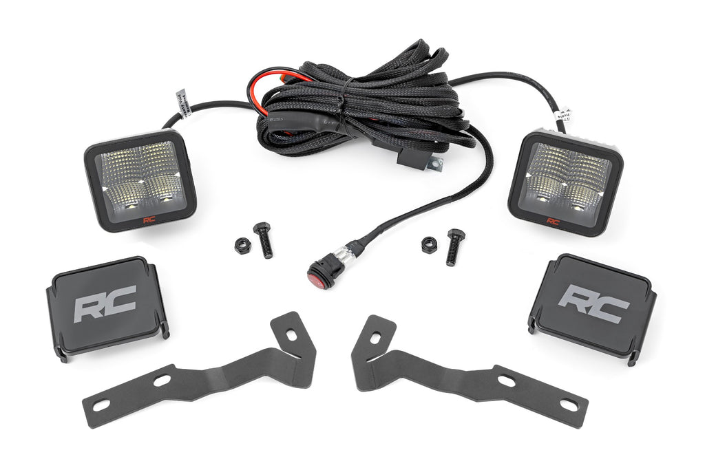LED Light Kit | Ditch Mount | 2" Spectrum Pair | Spot | Toyota Tacoma (16-23) by Rough Country