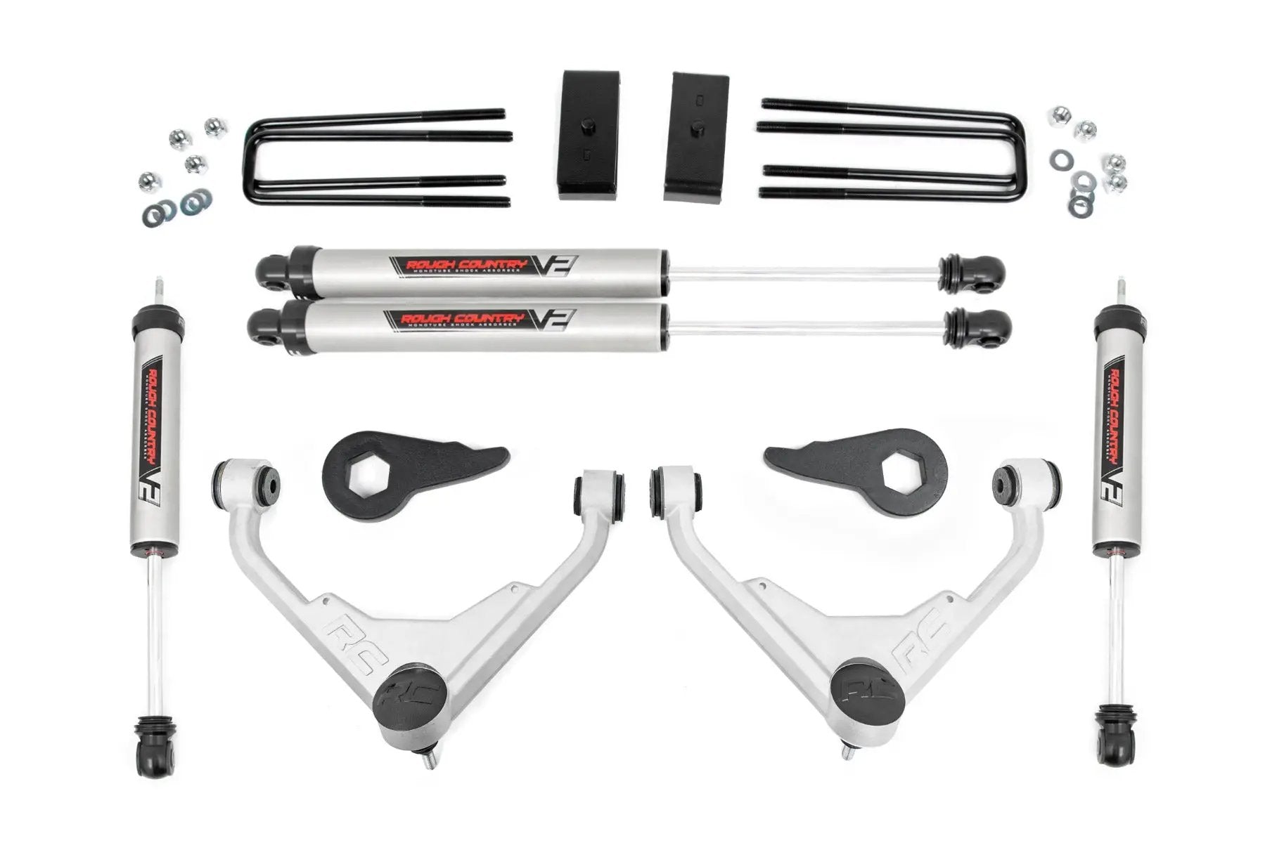 3 Inch Lift Kit | V2 | FK/FF | Chevy/GMC 2500HD/3500HD/Suburban 2500/Yukon XL 2500 (01-10) by Rough Country