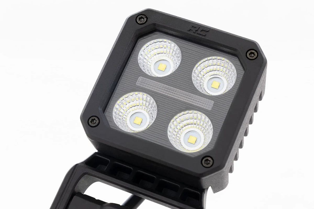 Black Series LED Light Pair | 2 Inch | Flood | Swivel Mount by Rough Country