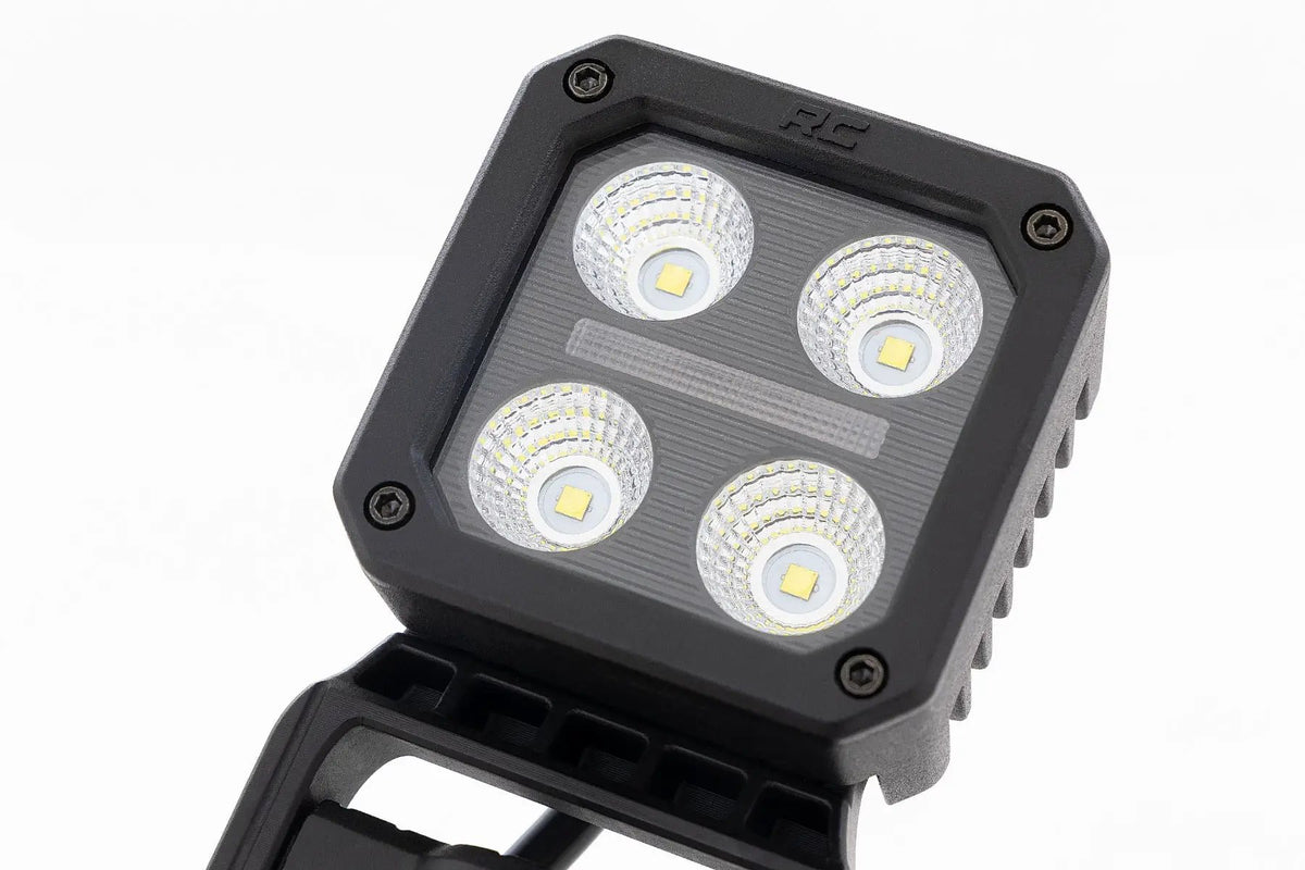 Black Series LED Light Pair | 2 Inch | Flood | Swivel Mount by Rough Country
