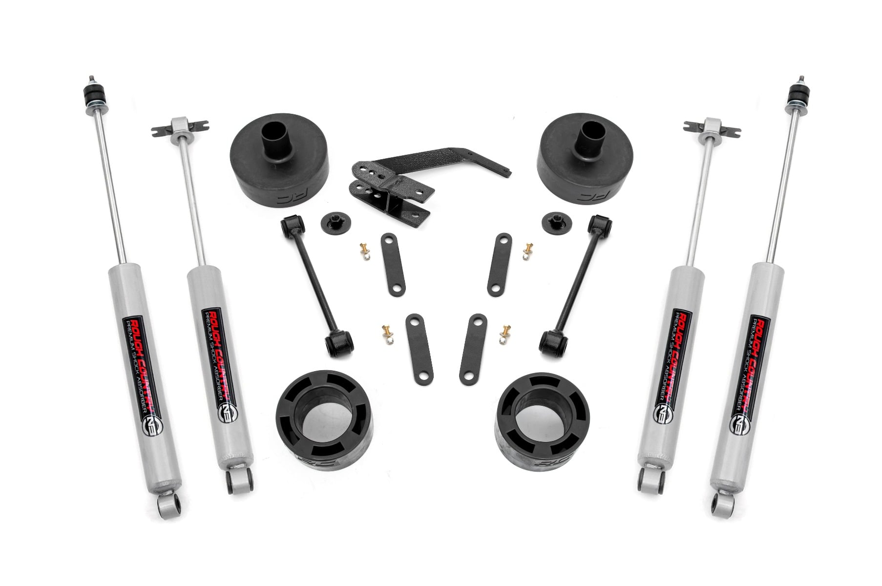 2.5 Inch Lift Kit | Spacers | N3 | Jeep Wrangler JK/Wrangler Unlimited (07-18) by Rough Country