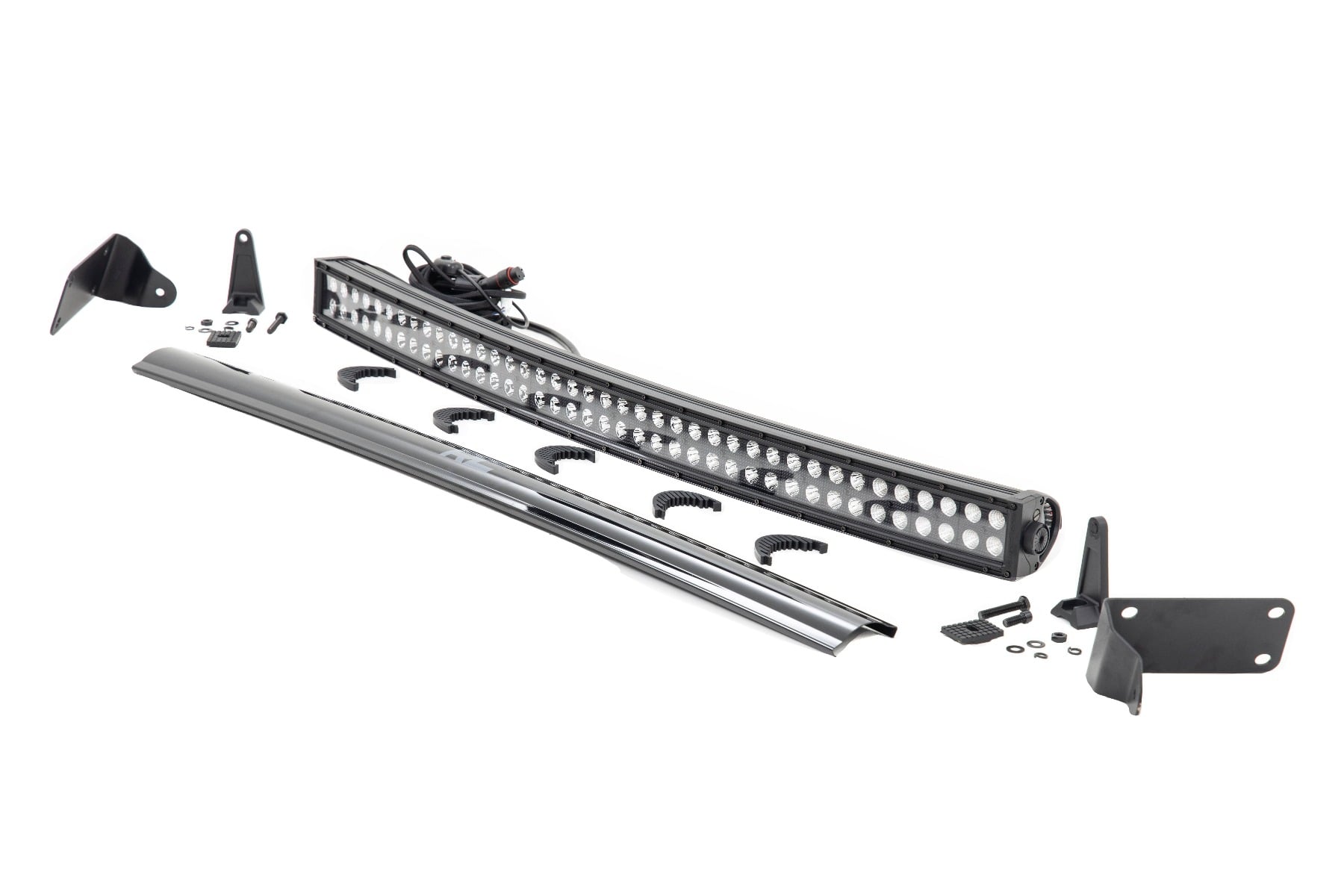 LED Light Kit | Bumper Mount | 40" Black Dual Row | Ram 2500/3500 4WD (11-18) by Rough Country