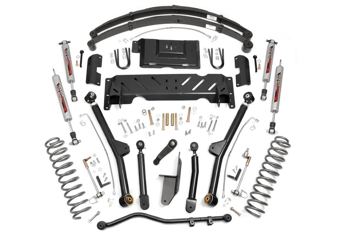 4.5 Inch Lift Kit | Long Arm | RR Leafs | NP242 | Jeep Cherokee XJ 4WD (84-01) by Rough Country