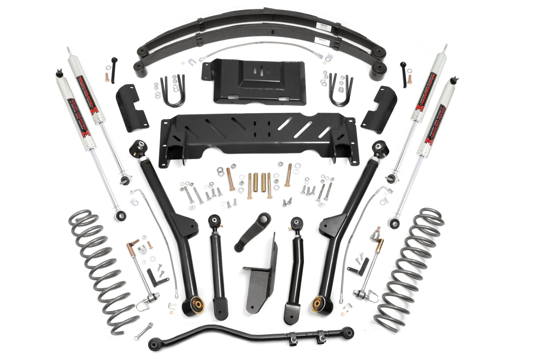 4.5 Inch Lift Kit | Long Arm | RR Leafs | NP242 | M1 | Jeep Cherokee XJ (84-01) by Rough Country