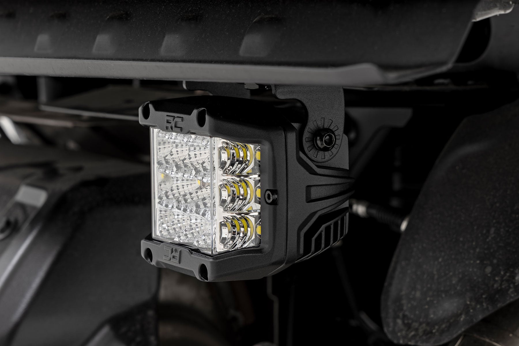 LED Light | Under Bed Mount | 2" Black Pair | Flood | Polaris XPEDITION ADV 5 by Rough Country
