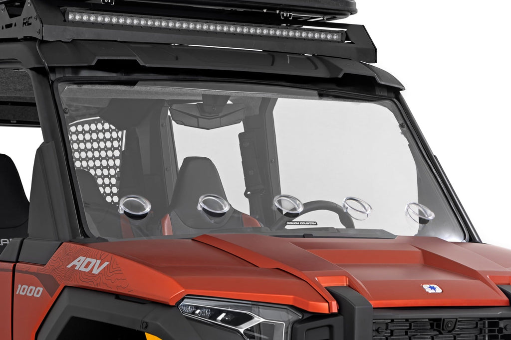 Vented Full Windshield | Scratch Resistant | Polaris XPEDITION XP/XPEDITION XP 5 by Rough Country