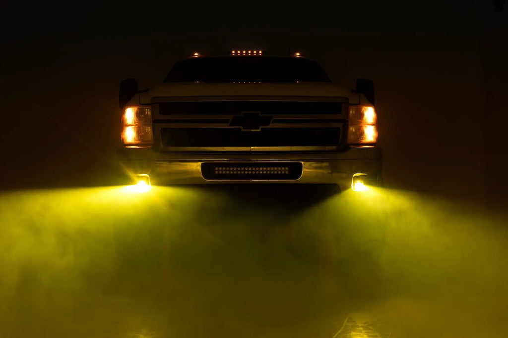2 Inch Black Series LED Light Pods | SAE Fog | Yellow by Rough Country