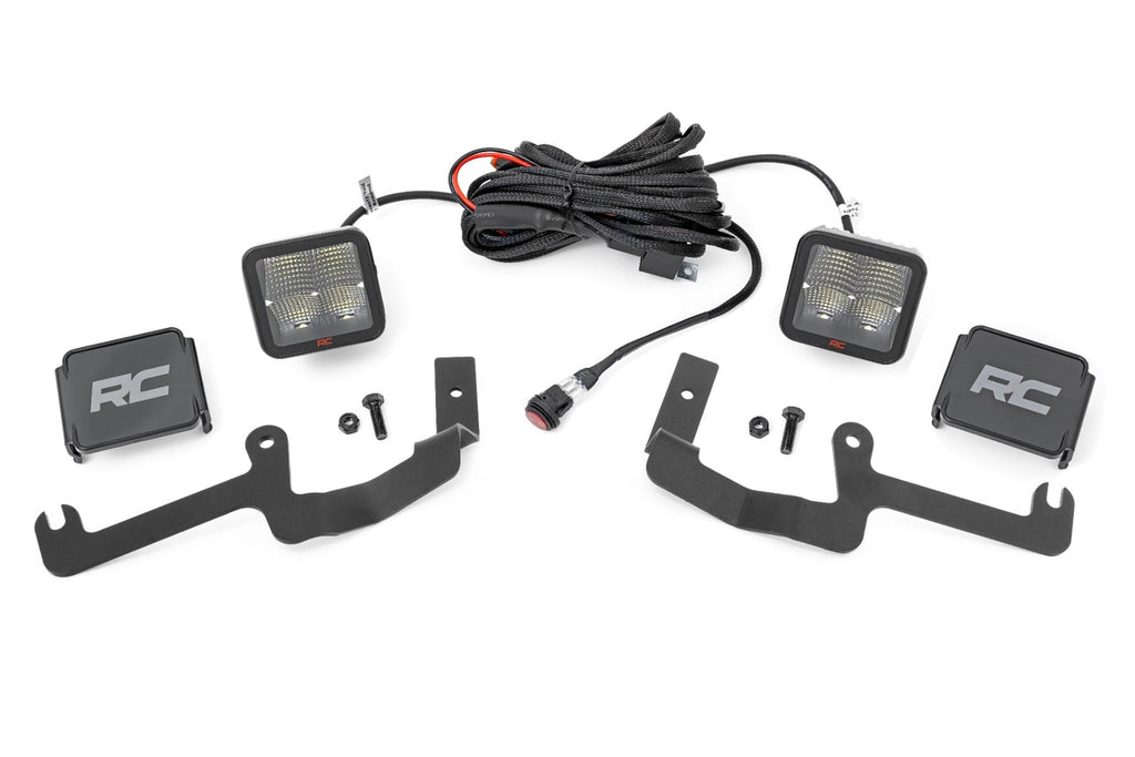 LED Light Kit | Ditch Mount | 2" Spectrum Pair | Spot | Chevy Silverado 1500 (19-26) by Rough Country