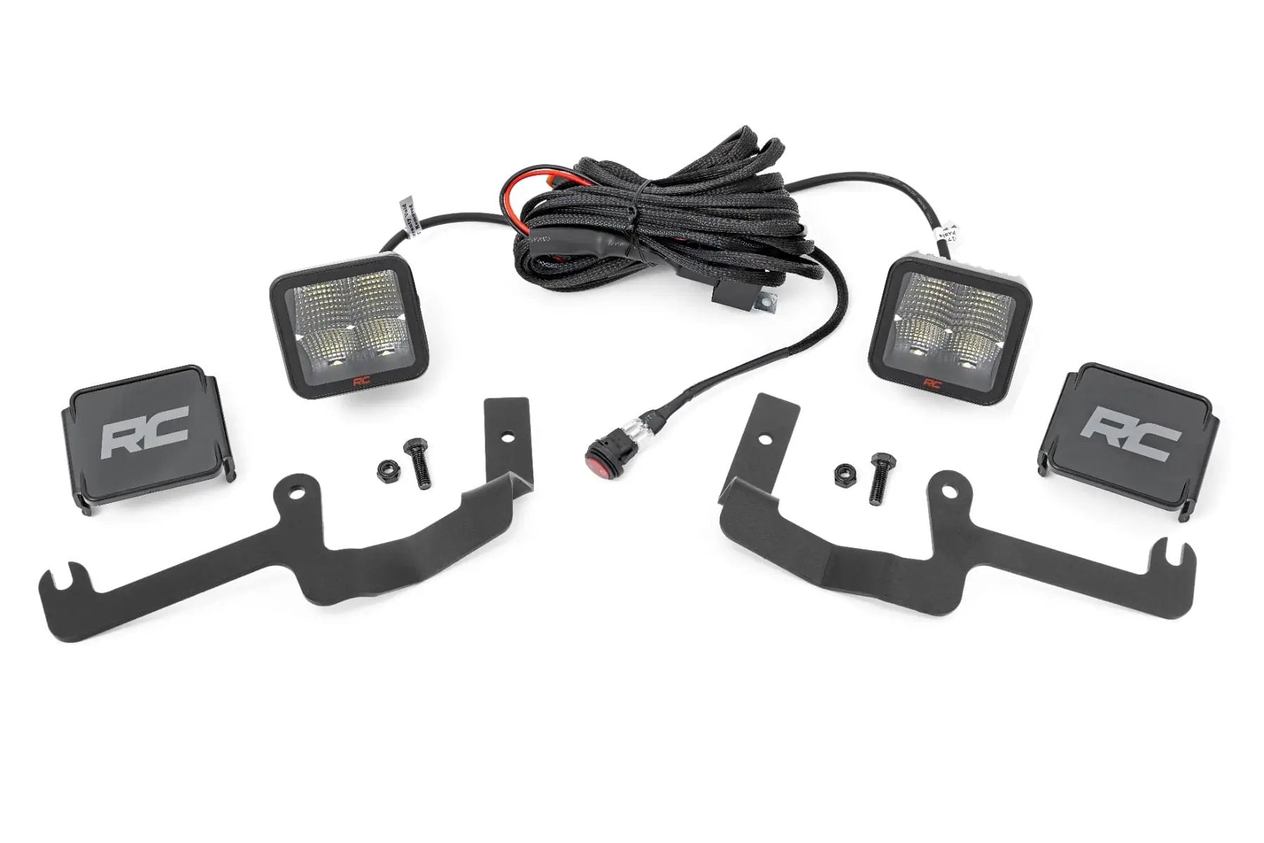 LED Light Kit | Ditch Mount | 2" Spectrum Pair | Spot | Chevy Silverado 1500 (19-26) by Rough Country