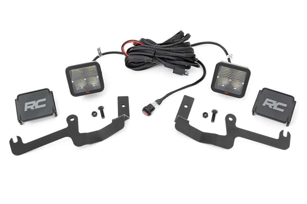 LED Light Kit | Ditch Mount | 2" Spectrum Pair | Spot | Chevy Silverado 1500 (19-26) by Rough Country