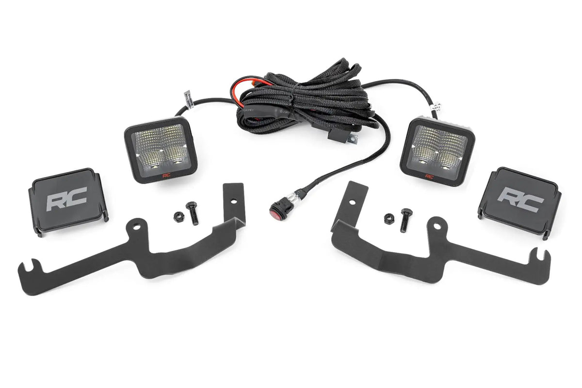 LED Light Kit | Ditch Mount | 2" Spectrum Pair | Spot | Chevy Silverado 1500 (19-26) by Rough Country